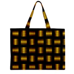 Background Pattern Desktop Metal Gold Golden Zipper Mini Tote Bag by Wegoenart