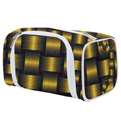 Background Pattern Desktop Metal Gold Golden Toiletries Pouch