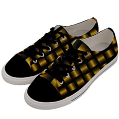 Background Pattern Desktop Metal Gold Golden Men s Low Top Canvas Sneakers by Wegoenart