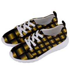 Background Pattern Desktop Metal Gold Golden Women s Lightweight Sports Shoes by Wegoenart