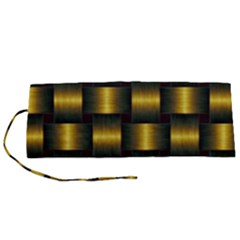 Background Pattern Desktop Metal Gold Golden Roll Up Canvas Pencil Holder (s)