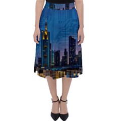 Smart City Circuit Board Classic Midi Skirt by Wegoenart