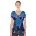 Smart City Circuit Board Short Sleeve Front Detail Top View1