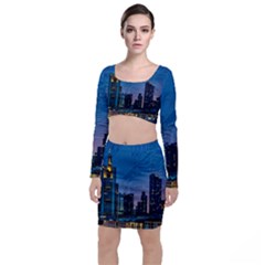 Smart City Circuit Board Top And Skirt Sets by Wegoenart