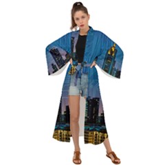 Smart City Circuit Board Maxi Kimono