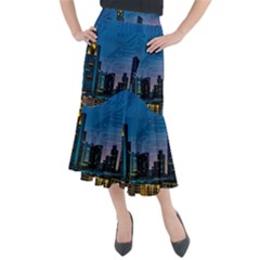 Smart City Circuit Board Midi Mermaid Skirt