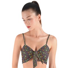 Tribal Leaves House Art Tribal Art Woven Tie Front Bralet