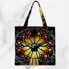 Spain Catalonia Montserrat Church Zipper Grocery Tote Bag by Wegoenart