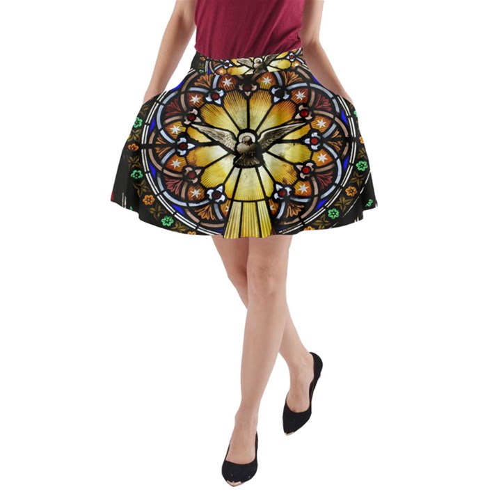 Spain Catalonia Montserrat Church A-Line Pocket Skirt