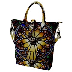 Spain Catalonia Montserrat Church Buckle Top Tote Bag by Wegoenart