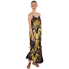 Spain Catalonia Montserrat Church Cami Maxi Ruffle Chiffon Dress