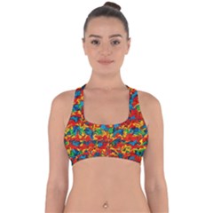 Abstract 42 Cross Back Hipster Bikini Top 