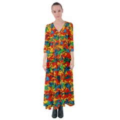 Abstract 42 Button Up Maxi Dress