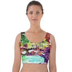 Southern California 1 1 Velvet Crop Top by bestdesignintheworld