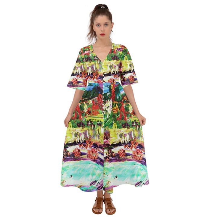 Southern California 1 1 Kimono Sleeve Boho Dress