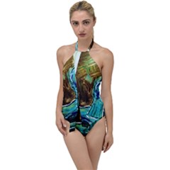 Horsy Go With The Flow One Piece Swimsuit by bestdesignintheworld