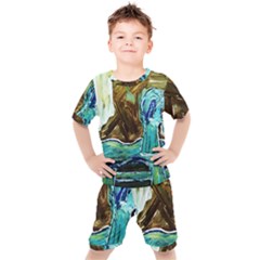 Horsy Kids  Tee And Shorts Set by bestdesignintheworld