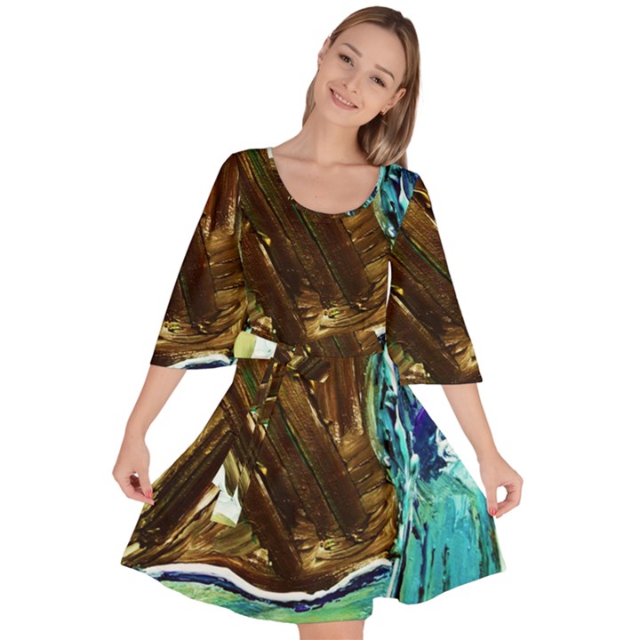 Horsy Velour Kimono Dress