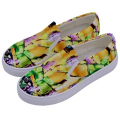 Lilac On A Counter Top 1 Kids  Canvas Slip Ons by bestdesignintheworld