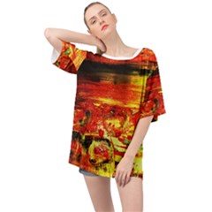 Secret Sign Of Masons Oversized Chiffon Top