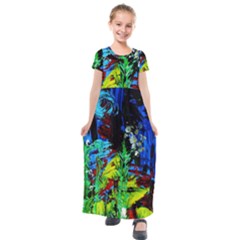 Night 1 1 Kids  Short Sleeve Maxi Dress by bestdesignintheworld