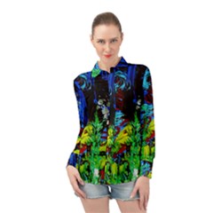 Night 1 1 Long Sleeve Chiffon Shirt