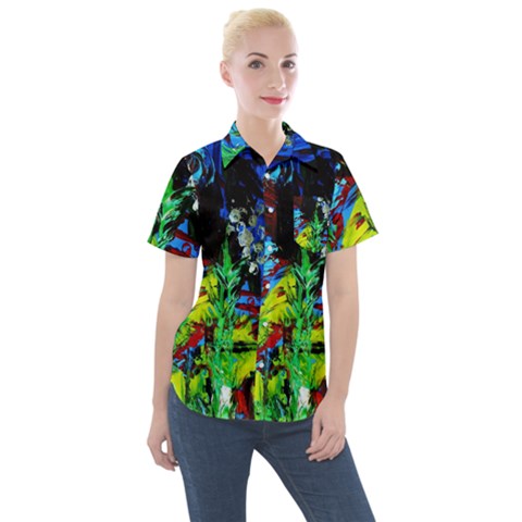 Night 1 1 Women s Short Sleeve Pocket Shirt by bestdesignintheworld