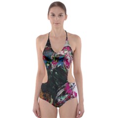 Wild Swans Cut-out One Piece Swimsuit by bestdesignintheworld