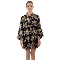 Aztec 5 Long Sleeve Satin Kimono by ArtworkByPatrick