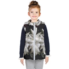 Daisies Kids  Hooded Puffer Vest by bestdesignintheworld