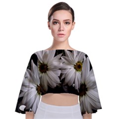 Daisies Tie Back Butterfly Sleeve Chiffon Top by bestdesignintheworld