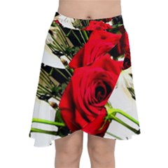 Roses 1 1 Chiffon Wrap Front Skirt by bestdesignintheworld