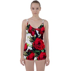 Roses 1 1 Tie Front Two Piece Tankini by bestdesignintheworld