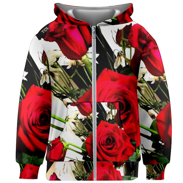 Roses 1 1 Kids  Zipper Hoodie Without Drawstring