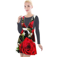 Roses 1 1 Plunge Pinafore Velour Dress by bestdesignintheworld