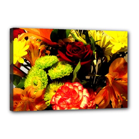 Flowers 1 1 Canvas 18  X 12  (stretched) by bestdesignintheworld