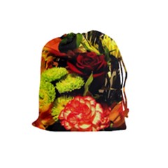 Flowers 1 1 Drawstring Pouch (large) by bestdesignintheworld