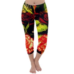 Flowers 1 1 Capri Winter Leggings  by bestdesignintheworld