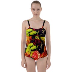 Flowers 1 1 Twist Front Tankini Set by bestdesignintheworld