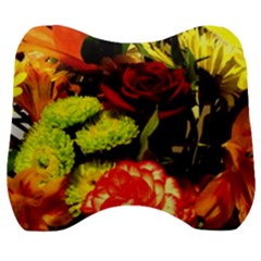 Flowers 1 1 Velour Head Support Cushion by bestdesignintheworld