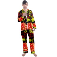 Flowers 1 1 Men s Satin Pajamas Long Pants Set by bestdesignintheworld