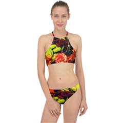 Flowers 1 1 Racer Front Bikini Set by bestdesignintheworld