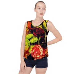 Flowers 1 1 Bubble Hem Chiffon Tank Top by bestdesignintheworld