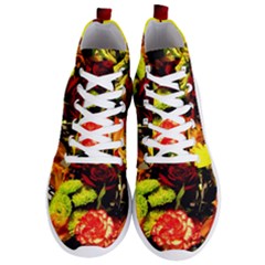 Flowers 1 1 Men s Lightweight High Top Sneakers by bestdesignintheworld