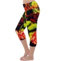 Flowers 1 1 Lightweight Velour Capri Yoga Leggings View2