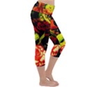 Flowers 1 1 Lightweight Velour Capri Yoga Leggings View3