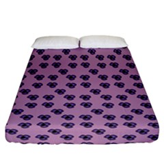 Pansies Pink Pattern Fitted Sheet (california King Size) by snowwhitegirl