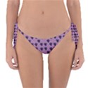 Pansies Pink Pattern Reversible Bikini Bottom View1