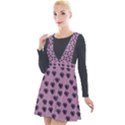 Pansies Pink Pattern Plunge Pinafore Velour Dress View1