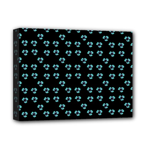 Aqua Pansies Deluxe Canvas 16  X 12  (stretched)  by snowwhitegirl